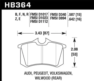 Warranty Included Hawk HP+ Street Brake Pads - HB364N.642