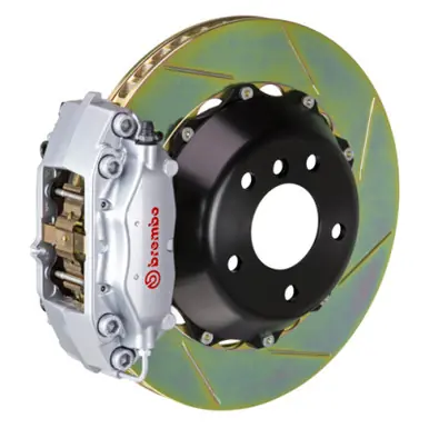 Brembo 05-08 7-Series (After 3/5 Prod) Rr GT BBK 4Pist Cast 2pc 345x28 2pc Rotor Slot Type1-Silver - 2C2.8022A3 Fan Favorite