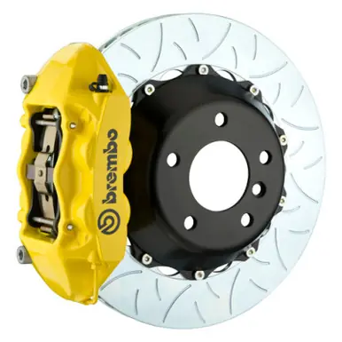 Brembo 09-15 7-Series Rear GT BBK 4 Piston Cast 380x28 2pc Rotor Slotted Type3-Yellow - 2P3.9021A5 Affordable
