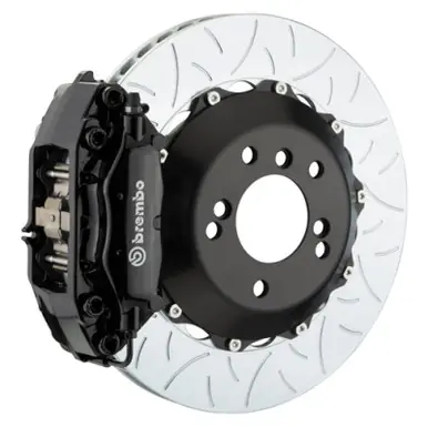 Brembo 02-05 7-Series (Through 3/5 Prod) Rr GT BBK 4Pist Cast 2pc 345x28 2pc Rotor Slot Type3-Black - 2C3.8005A1 Fan Favorite