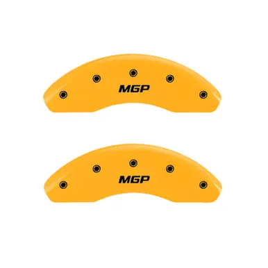 MGP 4 Caliper Covers Engraved Front & Rear MGP Yellow Finish Black Characters 2004 Acura TL - 39006SMGPYL Top Rated