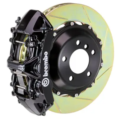 Best Choice Brembo 05-11 997 C2S/997 C2 GTS Front GT BBK 6 Piston Cast 355x32 2pc Rotor Slotted Type1-Black - 1M2.8004A1