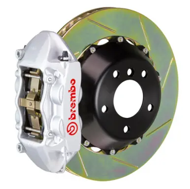Price Cut Brembo 08-13 M3 (E90/E92/E93) Rear GT BBK 4 Piston Cast 380x28 2pc Rotor Slotted Type-1-Silver - 2P2.9013A3