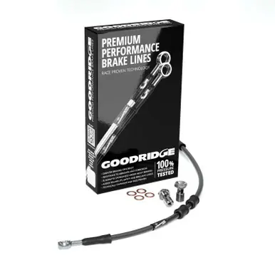 Time-Limited Goodridge 18-23 HD FXBB/S/FXST (w/o ABS) +10in Front Brake Line Kit - Black - HD0141-1FC-BK10
