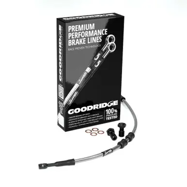Hot Picks Goodridge 14-17 F HD XL1200C (w/ABS) -2in Front Brake Line Kit - Clear - HD0121-2FC-CL-2