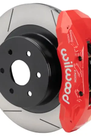 Editor’s Pick Wilwood 99-18 Chevy Silverado/GMC Sierra 16x1.25 Slotted Rotor TX4R 4 Piston Rear Brake Kit - Red