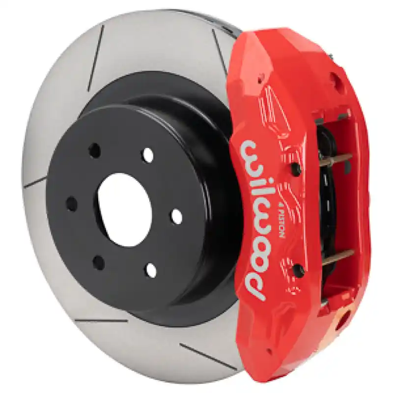 Editor’s Pick Wilwood 99-18 Chevy Silverado/GMC Sierra 16x1.25 Slotted Rotor TX4R 4 Piston Rear Brake Kit - Red