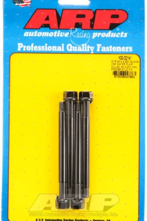 Secure Checkout ARP 5/16-24 X 4.250 Black Hex Water Pump Pulley w/ 3.000in Fan Spacer Stud Kit